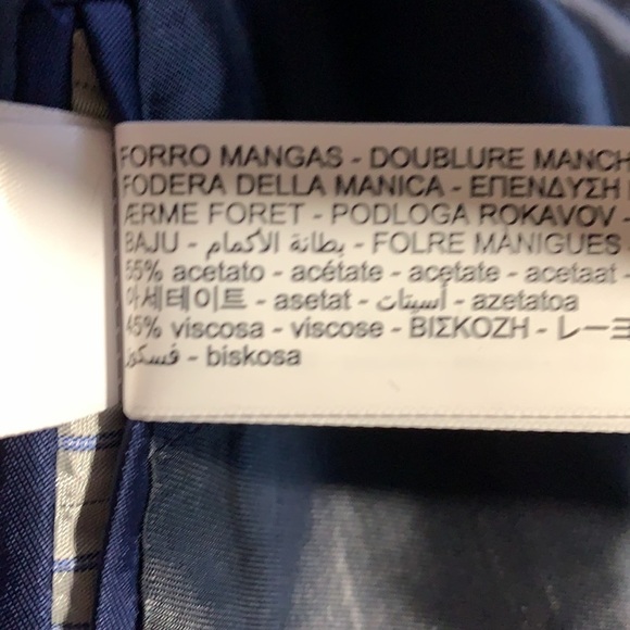 NWT Massimo Dutti Viscose Dark Blue Jacket Size 40 - Picture 12 of 13